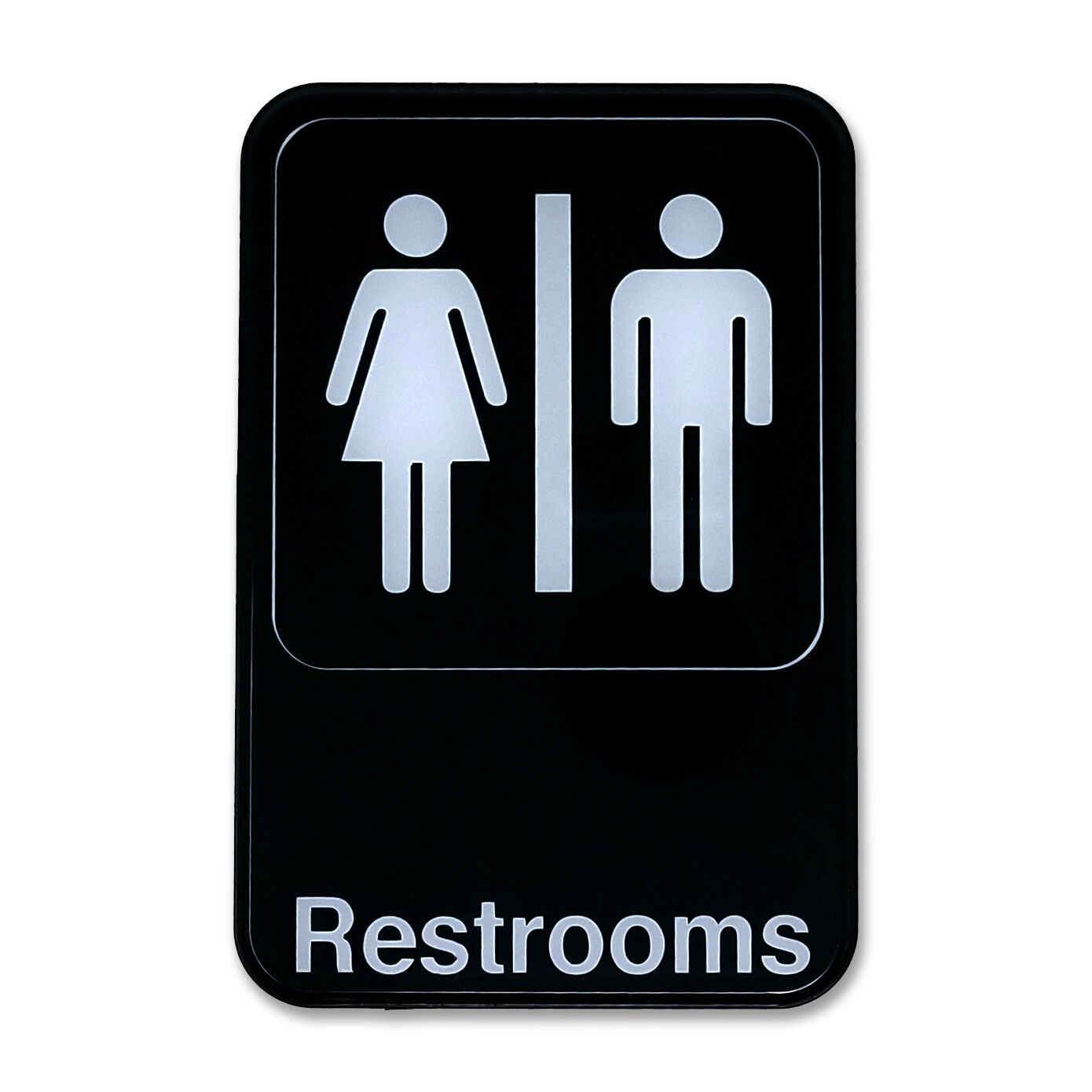 Restroom Sign - Bathroom Sign - Unisex Women & Men  6" X 9"